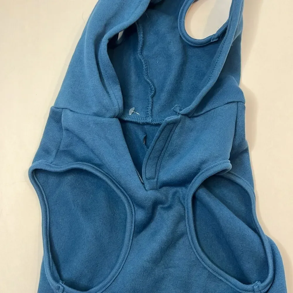 Target Wondershop Doggy Christmas Hooded Sweater Teal Size Medium